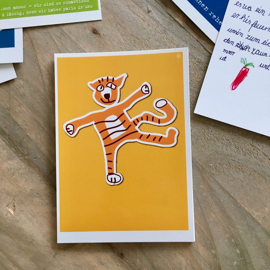 Gewinne Dieter, den Tiger als Postkarte