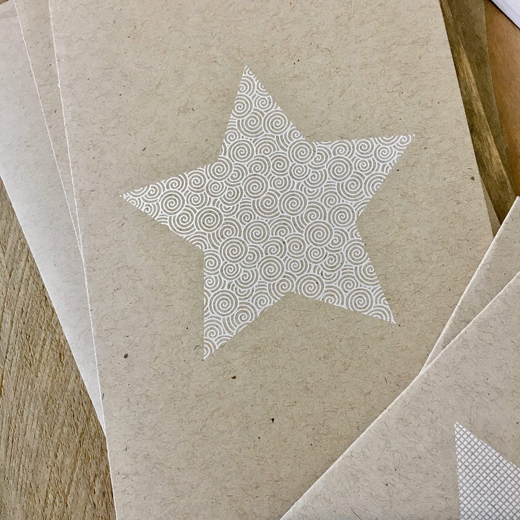 Weihnachtskarte mit Stern